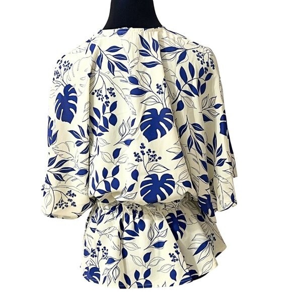Sweet Rain| Women's Hawaiian Print Top| Dolman Sleeve Blouse Size M - Picture 2 of 10